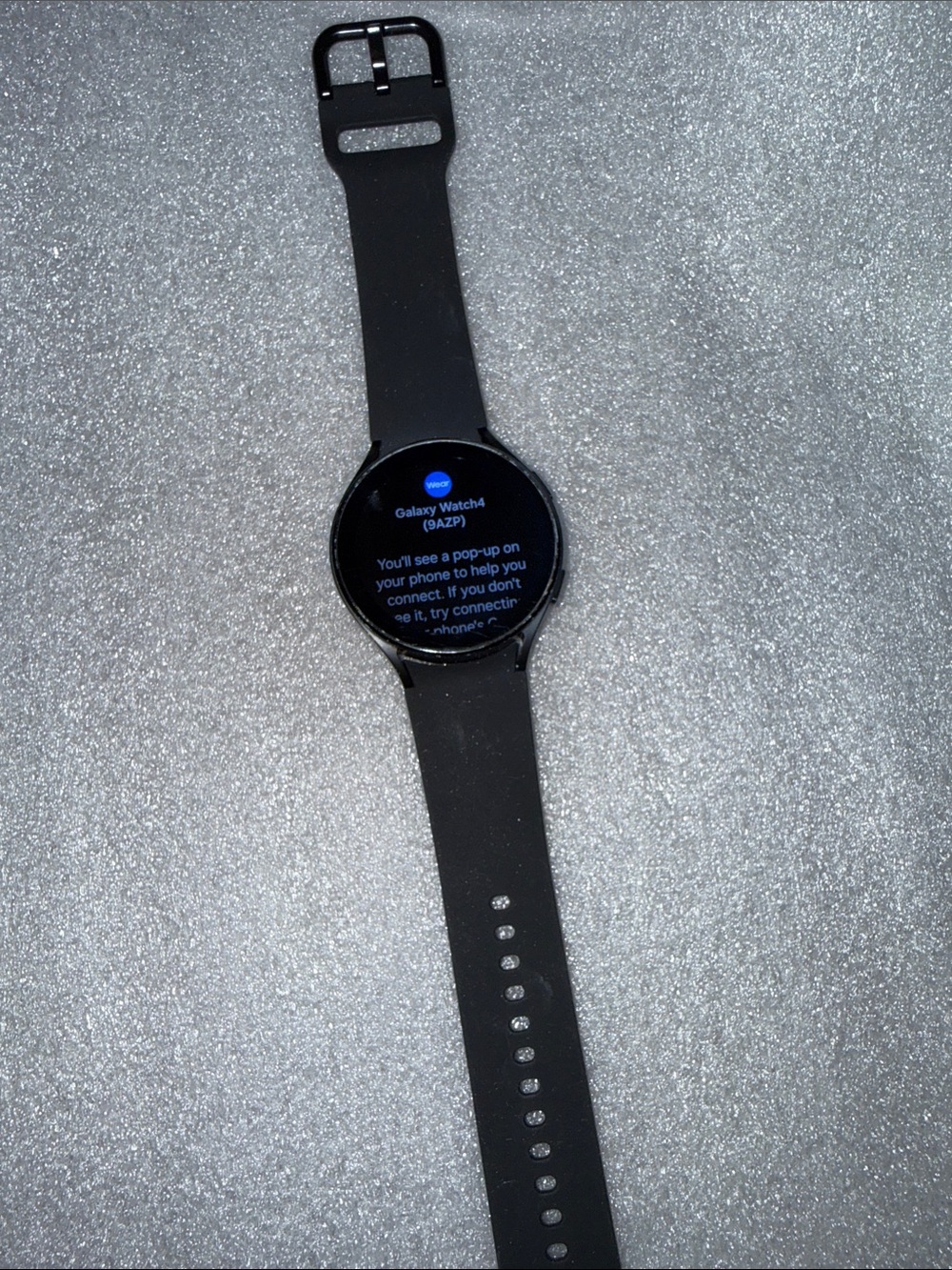 Samsung Galaxy Watch 4 with a black fluoroelastomer band | Comes As Shown No Box
